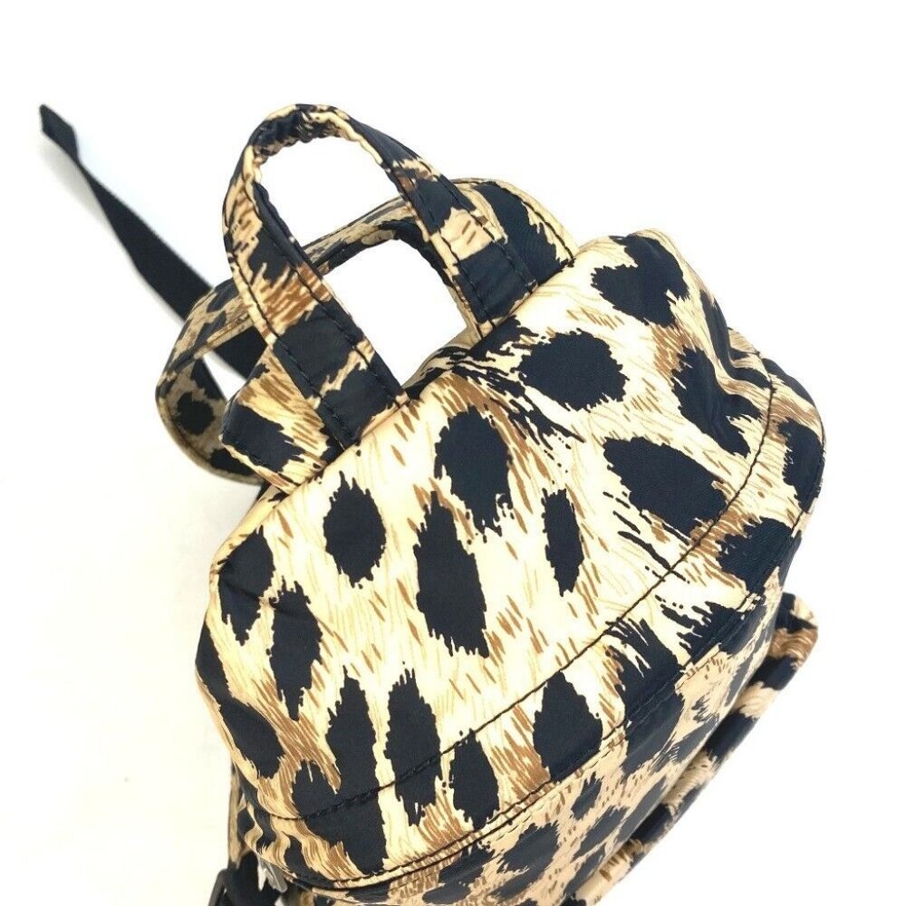 AUTHENTICITY GUARANTEED BALENCIAGA Leopard Mini Backpack bag Beige/Black - Picture 8 of 13